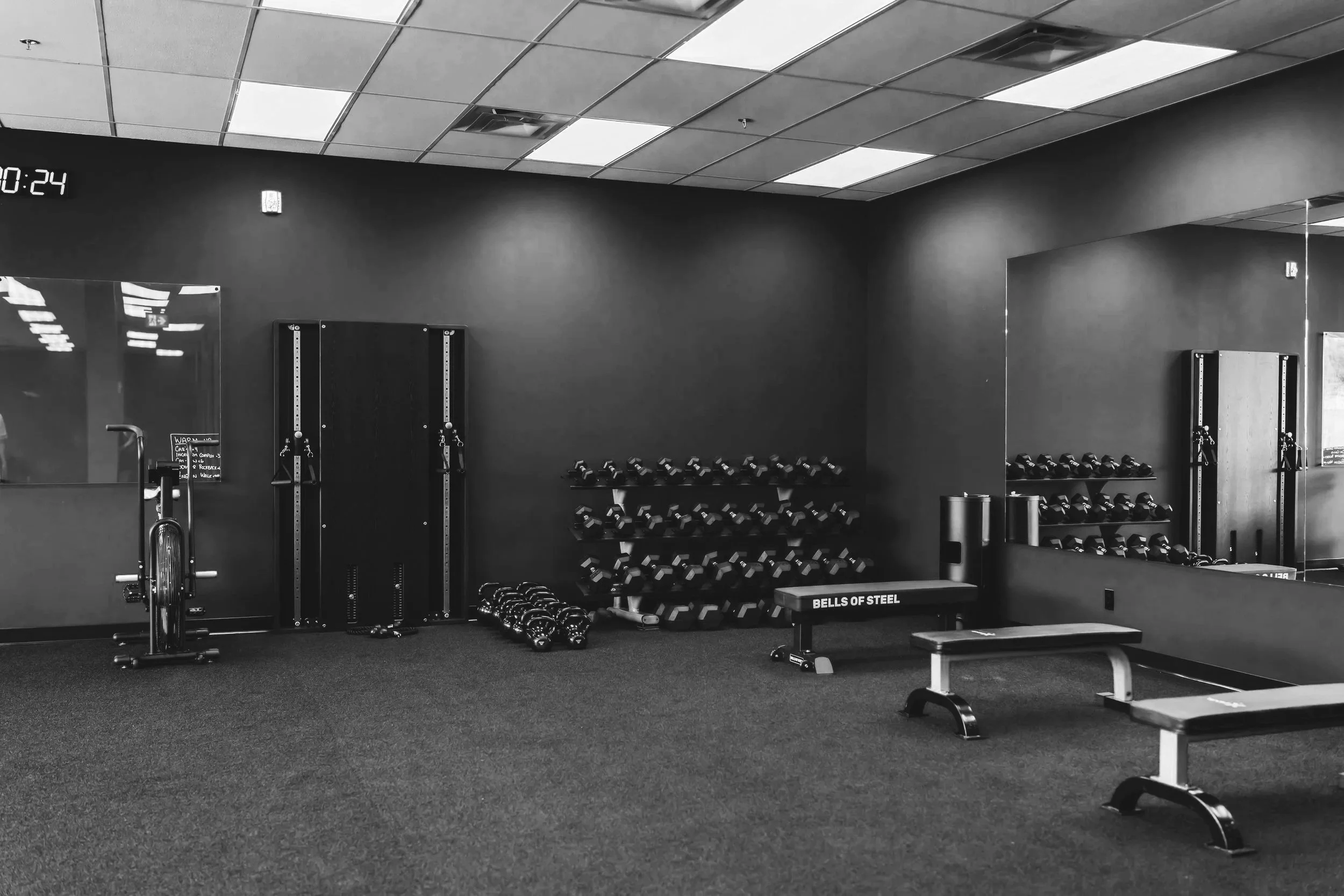 Dumbbell rack and benches