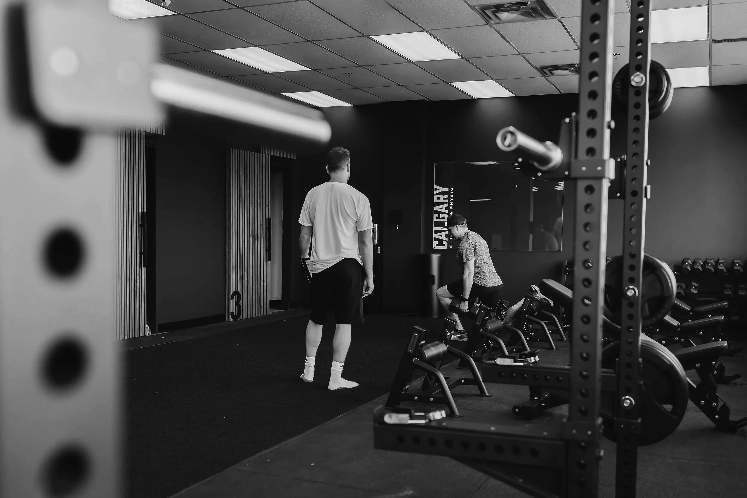 The training floor at Calgary Strength & Physio